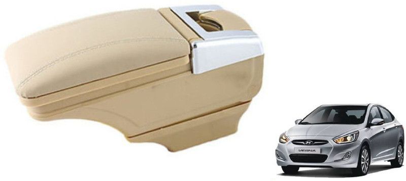 Auto Oprema Centre Car Armrest Beige Color Aar-122 Car Armrest  (Hyundai, Fluidic Verna)