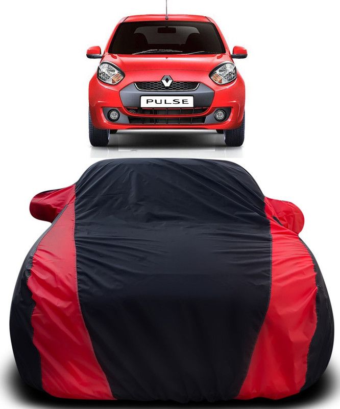 Genipap Car Cover For Renault Pulse (With Mirror Pockets)  (Black, Red)