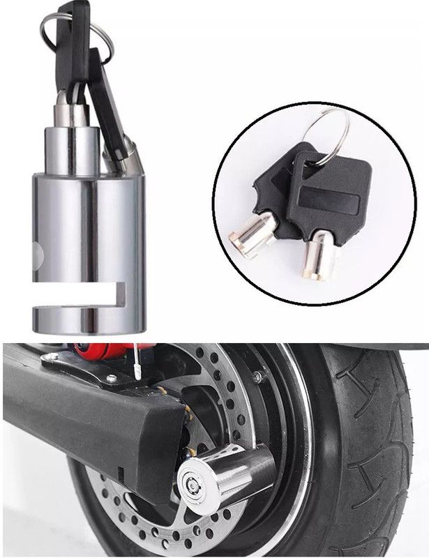 Atoray Disc Brake Lock Waterproof Wear-Resistant Bike Motorcycle,Motorbike,Cycle Safety Mini Anti-Theft Safety Disc Lock  (Silver)