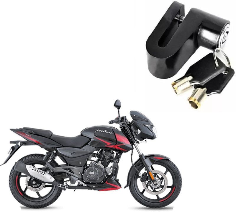 Jetnix Motorcycle Lock Security Bicycle Motorbike Disc Brake Lock Protection DISC Lock Heavy Steel Disc Break Security Lock Disc Lock For Bajaj 180 X2 Disc Lock  (Black)