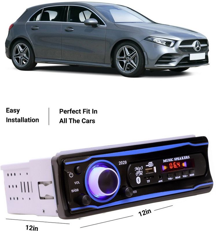 EverLand Blue Stereo-999 BLUETOOTH/USB/SD/AUX/FM/MP3 (BLUE & Black)-0-365 Car Stereo  (Single Din)