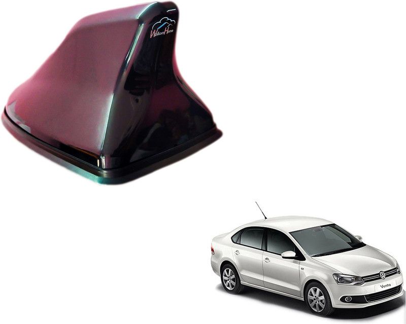 WolkomHome High performance Shark Fin Antenna Black color Car FM Radio Signal Aerials for Vento Sfin_Black_Vo Satellite Vehicle Antenna