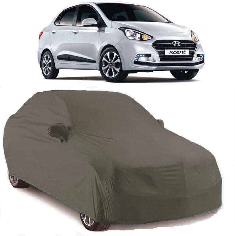 Gargi Traders Car Cover For Hyundai Xcent (With Mirror Pockets)  (Grey)