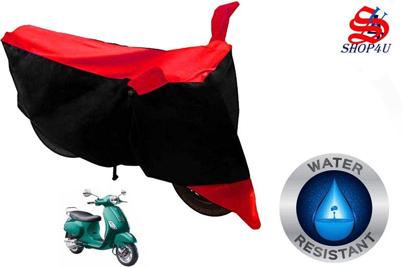 SHOP4U Two Wheeler Cover for Vespa  (Vespa VXL 150, Red)