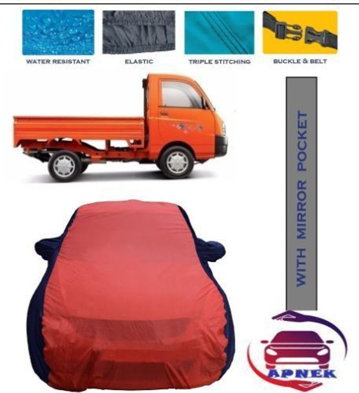 APNEK Car Cover For Mahindra Maximo Plus (With Mirror Pockets)  (Red, Blue)
