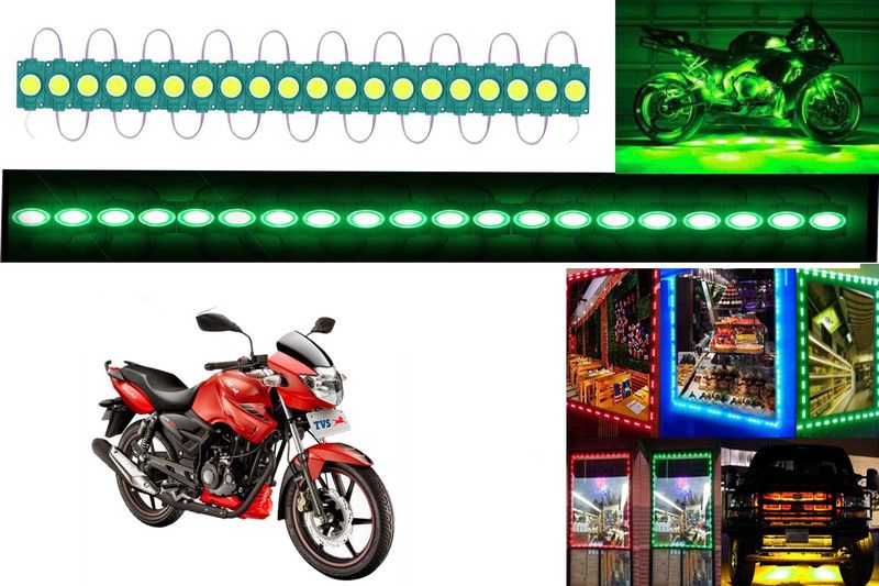 SMARTER RIDE Green LED Module Ultra Bright Waterproof Lights for TVS Apache RTR 160 Back Up Lamp, Brake Light, Dash Light, Interior Light, License Plate Light, Parking Light Motorbike LED for TVS (12 V, 15 W)  (Apache RTR 160, Pack of 20)