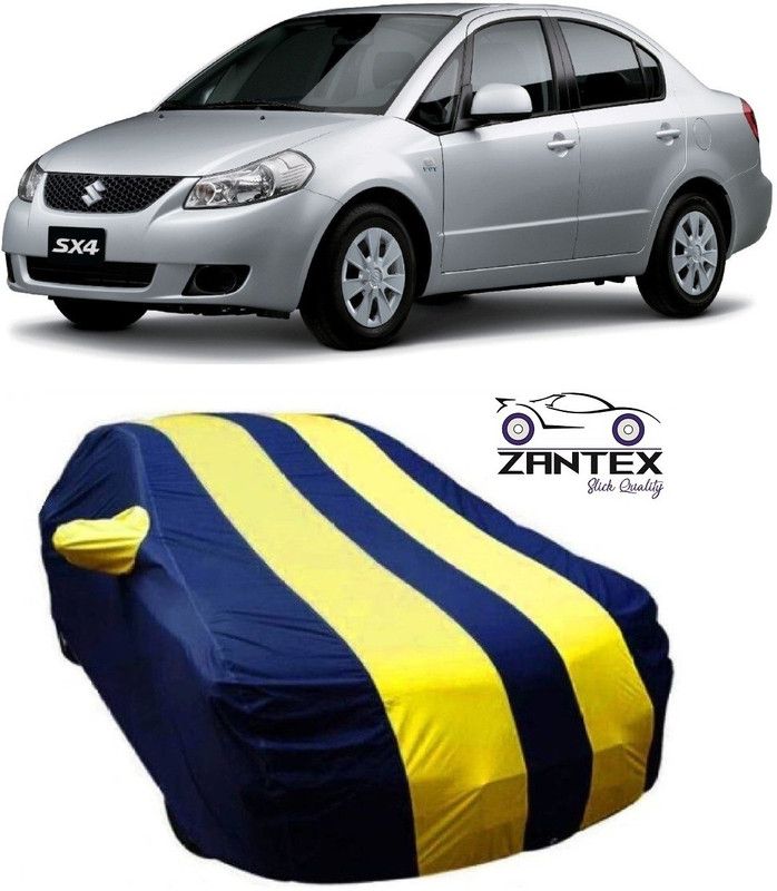 ZANTEX Car Cover For Maruti Suzuki Kizashi (With Mirror Pockets)  (Blue, Yellow)