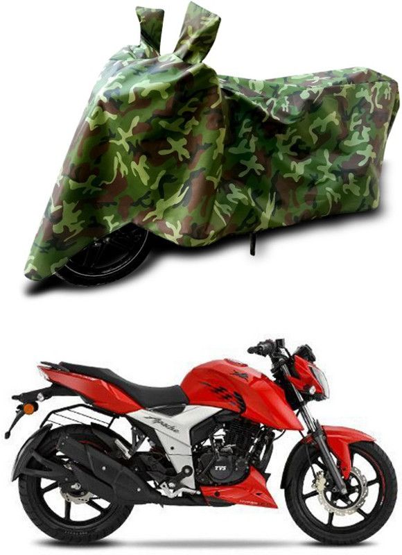 Rhtdmm Waterproof Two Wheeler Cover for TVS  (Green, Multicolor)