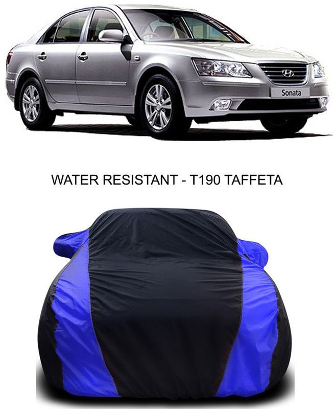 Ascension Car Cover For Hyundai Sonata Transform (With Mirror Pockets)  (Black, Blue)