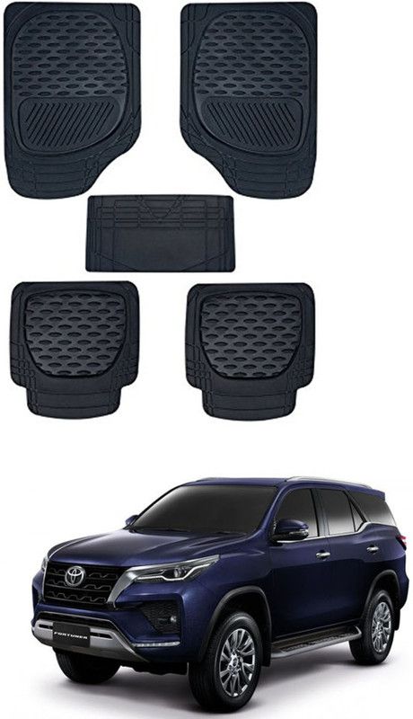 RONISH PVC Standard Mat For Toyota Fortuner  (Black)