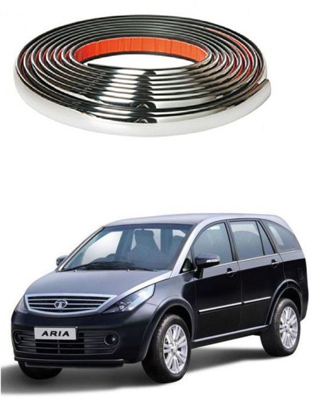 PRTEK Side Window Stylish Chrome Strip Beading Styling Chrome Strip Roll 0029 Car Beading Roll For Window  (5 m)