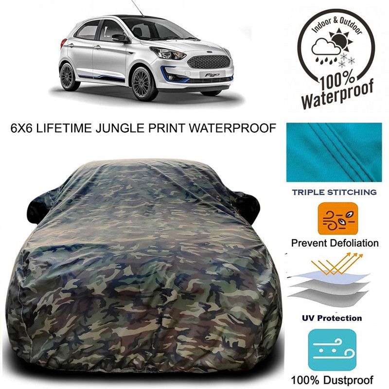 APNEK Car Cover For Ford Figo (With Mirror Pockets)  (Green)