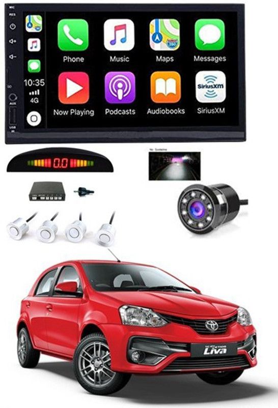 AYW 7 INCH Full Double Din Car Screen Stereo Media Player Audio Video Touch Screen Stereo Full HD with MP3/MP4/MP5/USB/FM Player/WiFi/Bluetooth & Mirror Link with Back Rear Camera & White Sensor For Etios Liva Car Stereo  (Double Din)