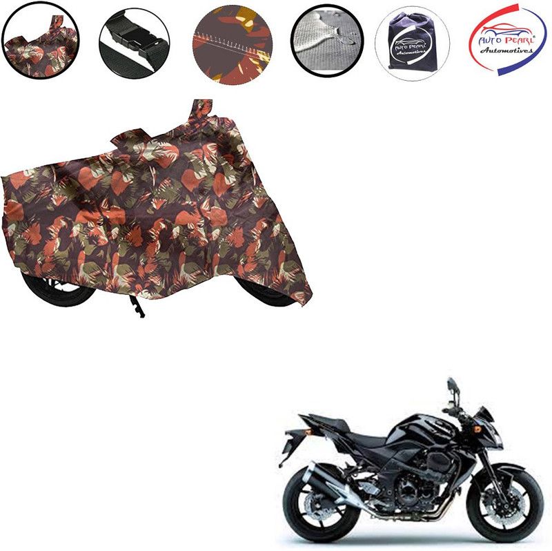 AUTO PEARL Waterproof Two Wheeler Cover for Kawasaki  (Z750, Green, Multicolor)