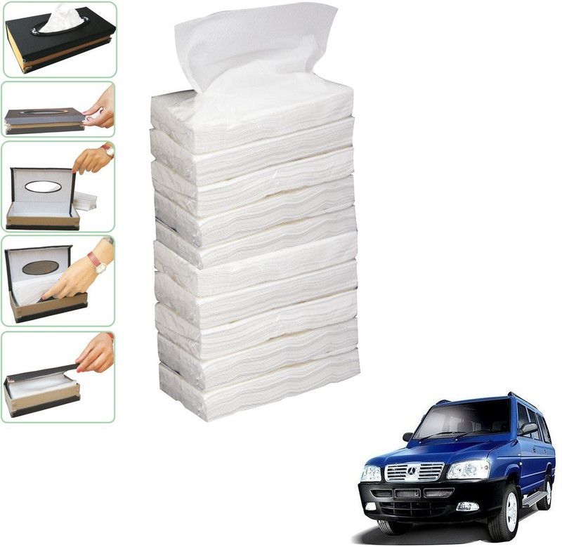 KOZDIKO 10 SET REFILLER WITH 100 PULLS (200 SHEETS) FOR ICML RHINO Vehicle Tissue Dispenser  (White)