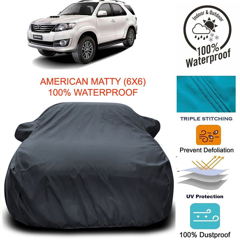 Dvis Car Cover For Toyota Fortuner Old (With Mirror Pockets)  (Grey)