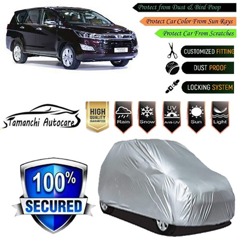 Tamanchi Autocare Car Cover For Toyota Innova Crysta  (Silver)