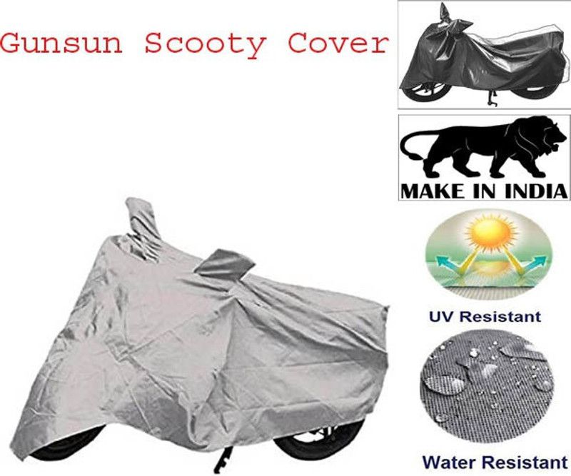 Gunsun Two Wheeler Cover for UM  (Scooty, Silver)