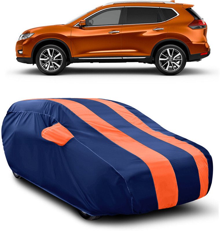 AUTOGARH Car Cover For Nissan X-Trail Hybrid (With Mirror Pockets)  (Blue, Orange)
