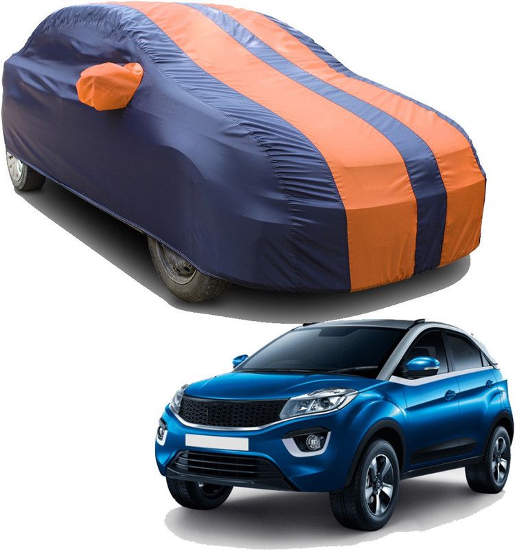 SS FOR YOUR SMART NEEDS Car Cover For Tata Nexon XZ Plus (O) Petrol (With Mirror Pockets)  (Orange, Blue)