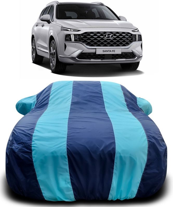 Genipap Car Cover For Hyundai Santa Fe Facelift (With Mirror Pockets)  (Blue, Blue)