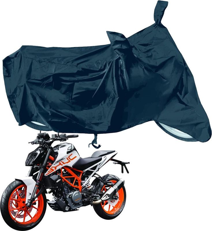 RiderShine Waterproof Two Wheeler Cover for KTM  (Duke 390 ABS, Black)