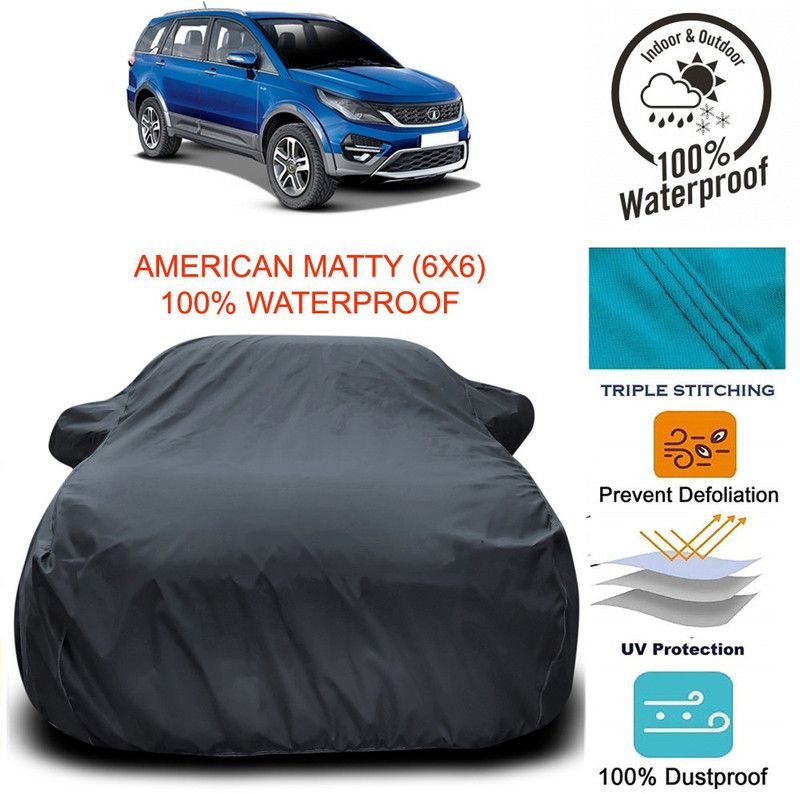 MoTRoX Car Cover For Tata Hexa (With Mirror Pockets)  (Grey)