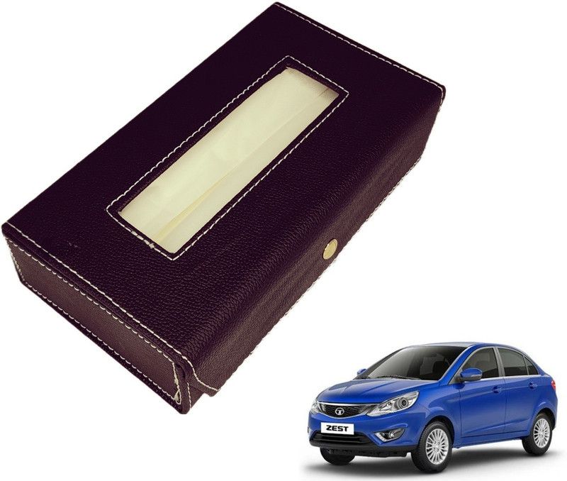 MOCKHE Basic-Black Tissue Box Leatherette-233 Vehicle Tissue Dispenser  (Black)
