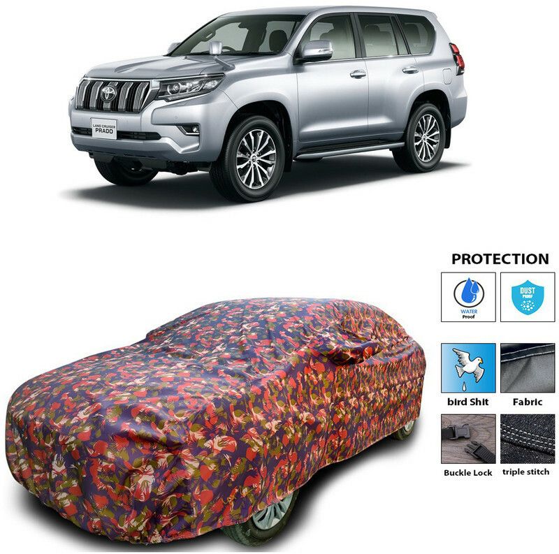 Ascension Car Cover For Toyota Land Cruiser Prado (With Mirror Pockets)  (Multicolor)
