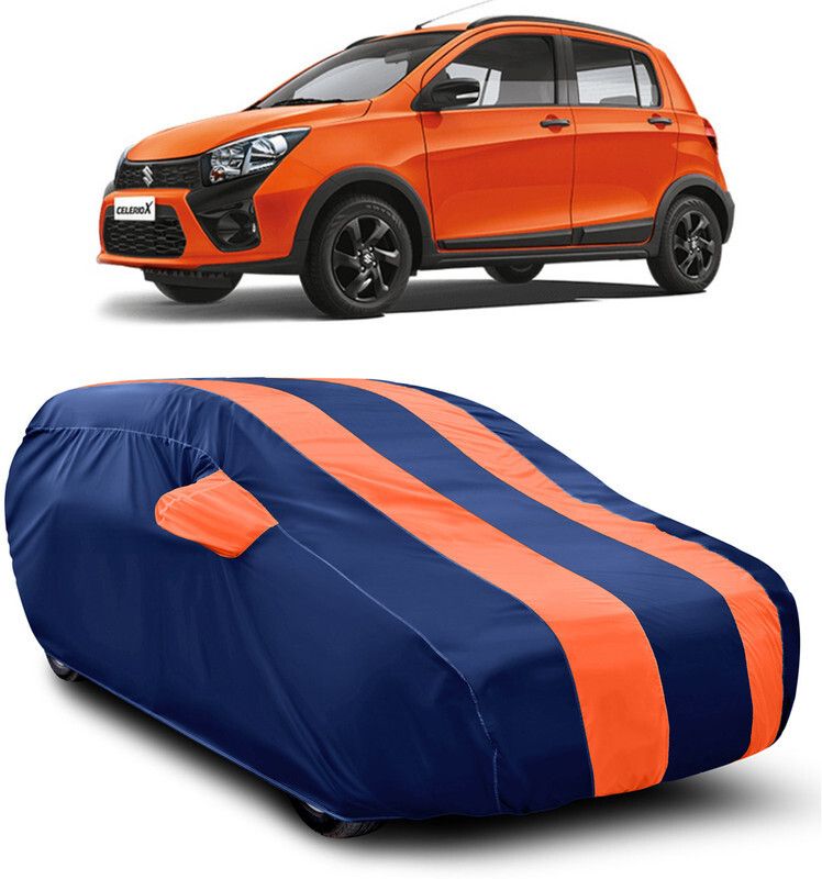 AutoTiger Car Cover For Maruti Suzuki Celerio X (With Mirror Pockets)  (Blue, Orange)