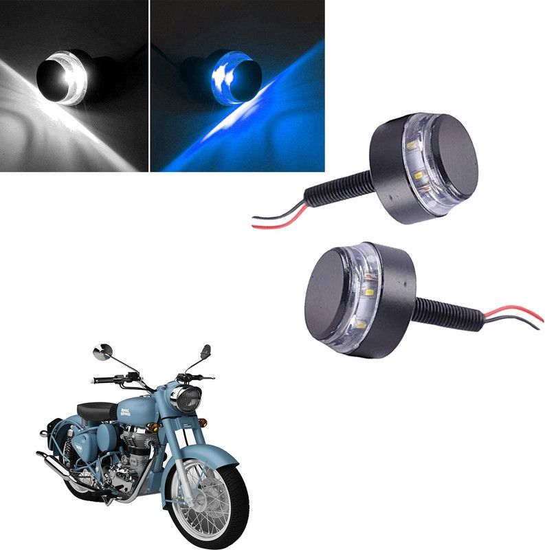 Vagary Light Indicators for All Bike Universal Bar End Turn Signal Grip 0053 Indicator Light, Fog Lamp, Side Marker Motorbike LED for Royal Enfield (12 V, 2 W)  (All Royal Enfield Models, Pack of 2)