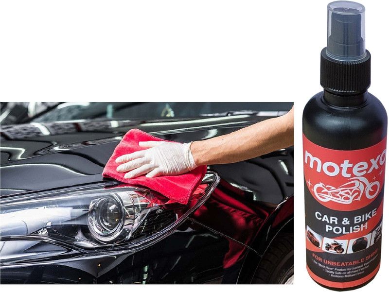 MOTEXO Liquid Car Polish for Windscreen, Metal Parts, Leather, Headlight, Exterior, Dashboard, Chrome Accent, Bumper  (200 ml, Pack of 1)
