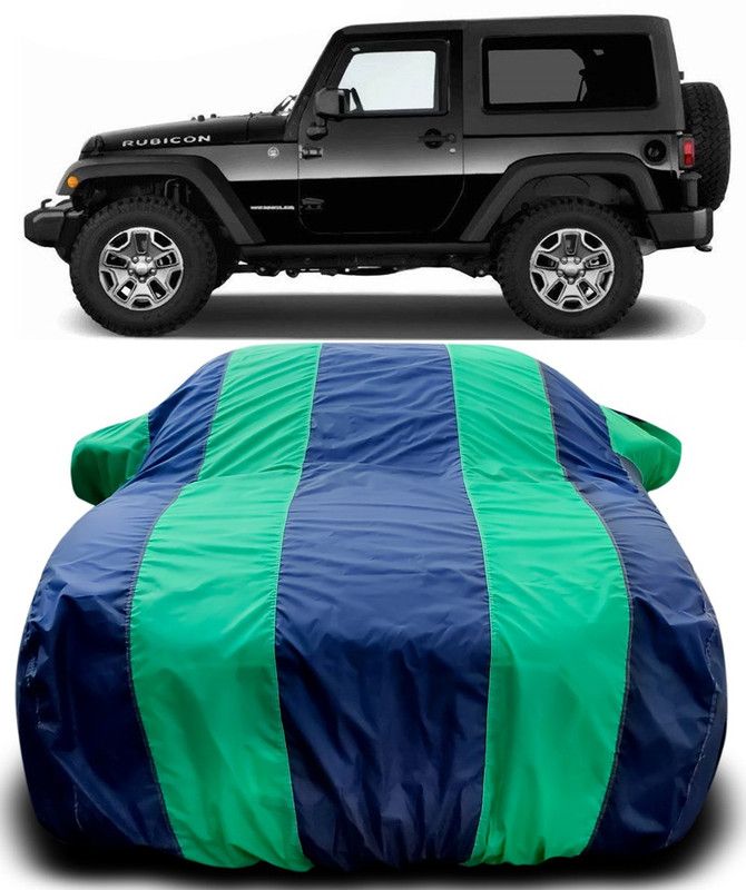 Elegance Car Cover For Mahindra Thar Facelift (With Mirror Pockets)  (Blue, Green)