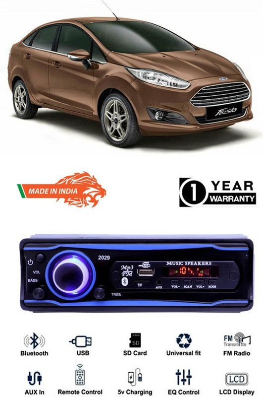 Purpleheart Blue 2029 USB/AUX/SD/BLUETOOTH/FM/MP3 BOOM MASTER STANDARD-PP129 Car Stereo  (Single Din)
