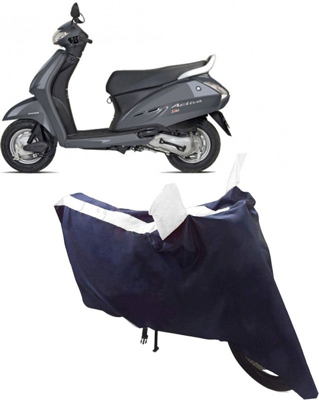 BLUERIDE Two Wheeler Cover for Honda  (Activa 4G, White)