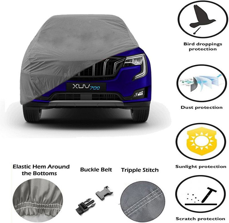 E Mart Car Cover For Mahindra XUV 700 (Without Mirror Pockets)  (Grey)