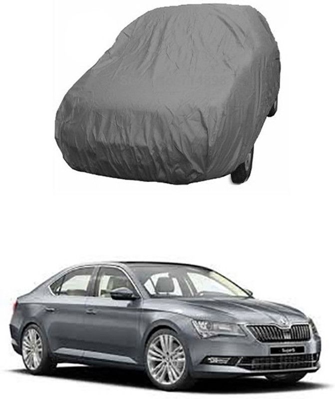 ENTIRELY ELITE Car Cover For Skoda Superb (With Mirror Pockets)  (Grey)