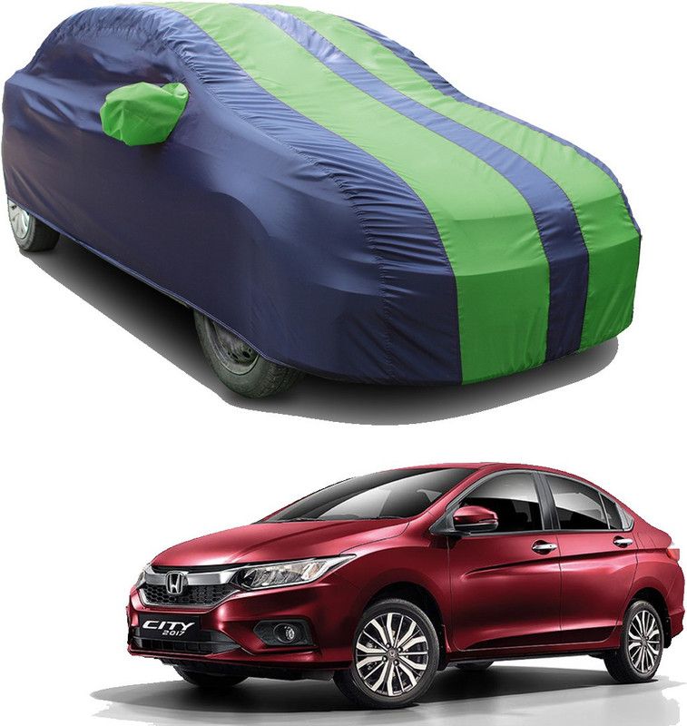 SS FOR YOUR SMART NEEDS Car Cover For Honda City EX (With Mirror Pockets)  (Green, Blue)