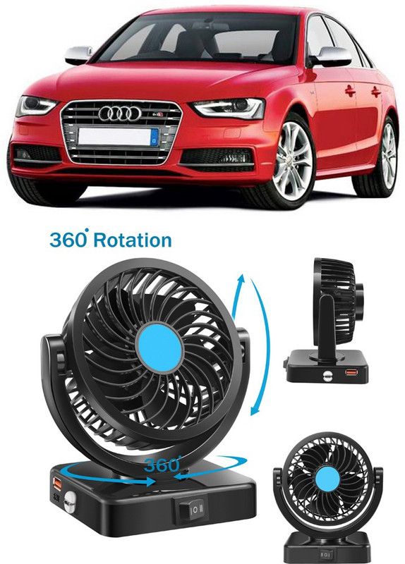 Enfield Works Car Fan With USB Charging 360 Degree Rotatable Fan-028 Car Interior Fan  (12 V)