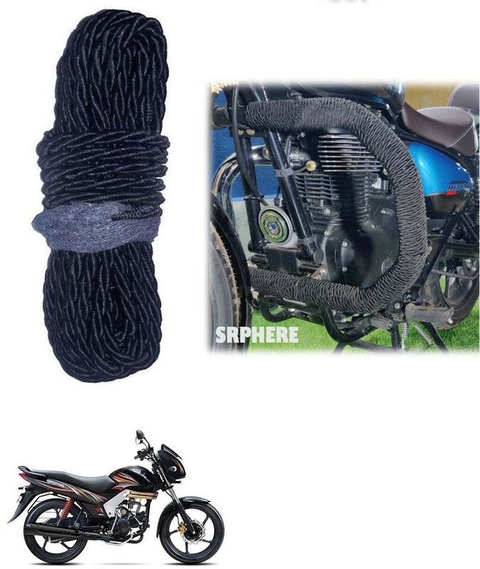 SRPHERE Bike Crash Guard Black Rope 12 Meter Long For Centuro  (Universal For Bike)