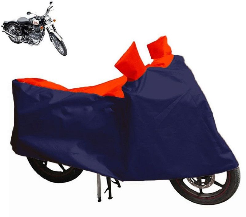 Auto Oprema Waterproof Two Wheeler Cover for Royal Enfield  (Classic 350, Blue, Red)