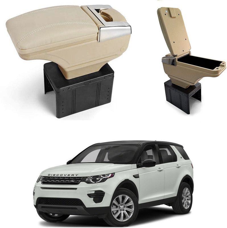 Oshotto PU Leather AR-01 Car Armrest Console Box For Discover Sport Beige Car Armrest  (Land Rover, Discovery Sport)