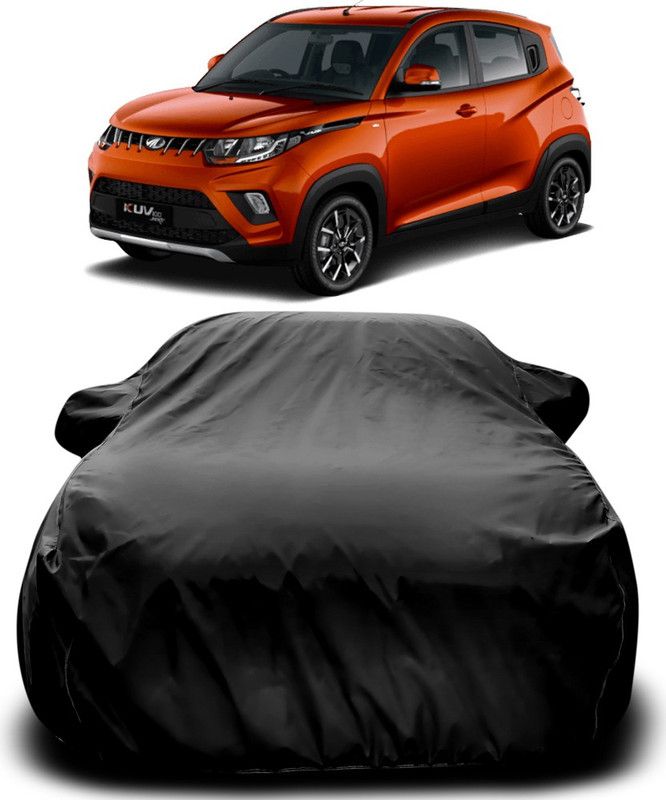 THE REAL ARV Car Cover For Mahindra E-KUV100 (With Mirror Pockets)  (Black)