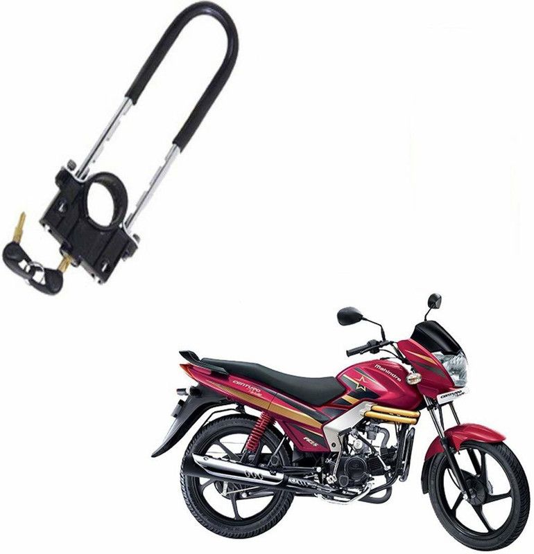 AS TRADERS U-Type Bike Anti Theft Front Shocker Lock Wheel Lock for Centuro Wheel Lock  (Black)