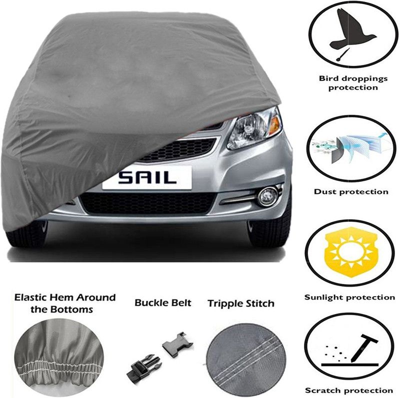 DING-DONG Car Cover For Chevrolet Sail (Without Mirror Pockets)  (Grey)