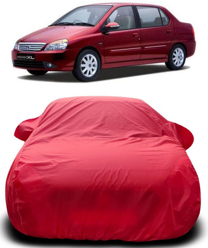 Genipap Car Cover For Tata Indigo XL (With Mirror Pockets)  (Red)