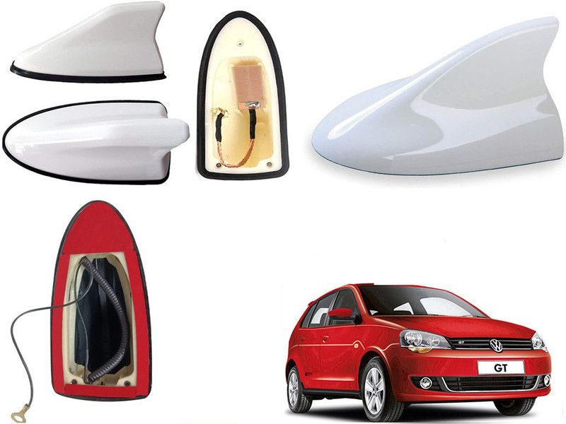 EXCHANGE CARTRENDING Antenna_Wht_Volkswagen Polo Vivo GT Shark Fin Roof top Signal Receiver AM/FM Antenna for Volkswagen Polo Vivo GT Hidden Vehicle Antenna