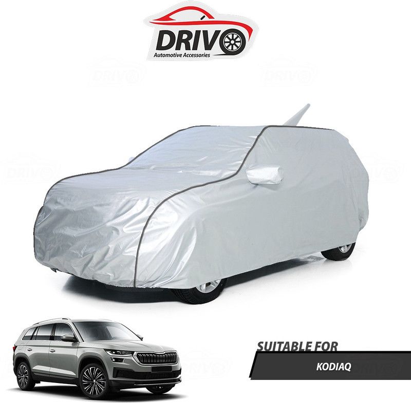 Drivo Car Cover For Skoda Kodiaq (With Mirror Pockets)  (Silver)