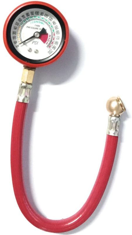 Maacfly Analog Tire Pressure Gauge Analog Tire Pressure Gauge for Vehicles, Air check Meter with Rubber Hose 200PSI  (200 PSI)