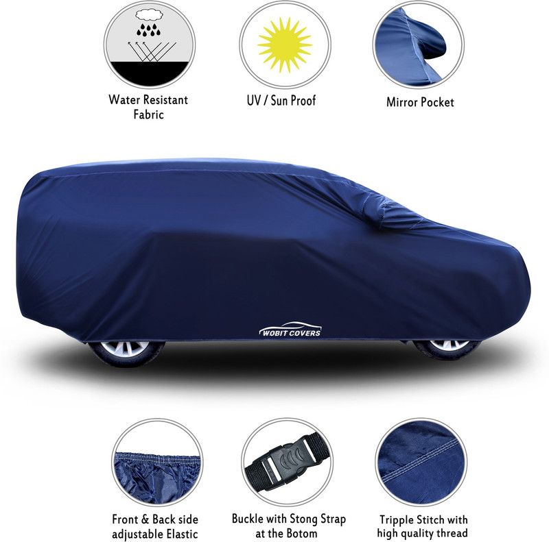 XAFO Car Cover For Kia Picanto (With Mirror Pockets)  (Blue)